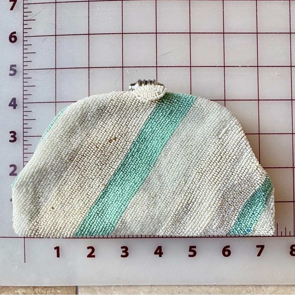 Vintage 1930s Beaded Bag Handmade in Belgium with Strap - Picture 5 of 12